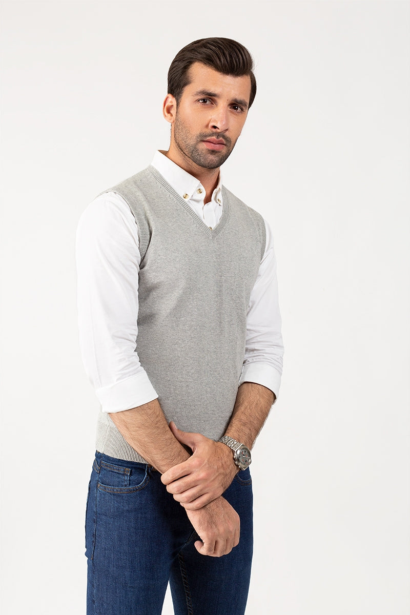 Grey Fashion Sweater SL-SWT-D17-02