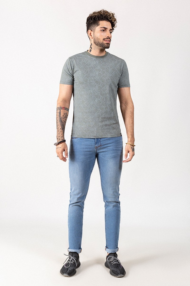 Ash Grey Printed T-shirt JCN-PRINT-06-02