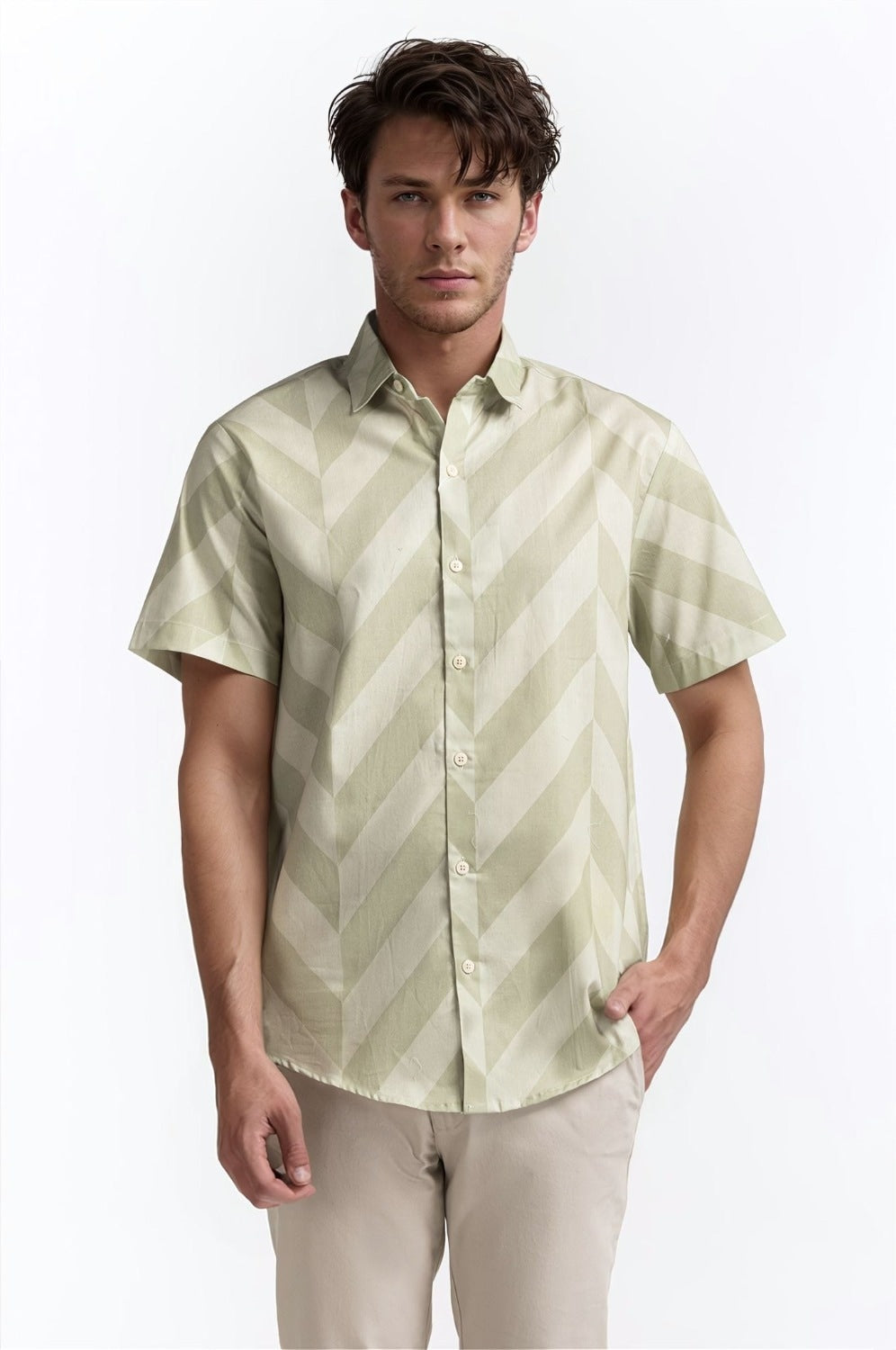 Half Sleeve Printed Caual Shirt MN-CS-SS24-024