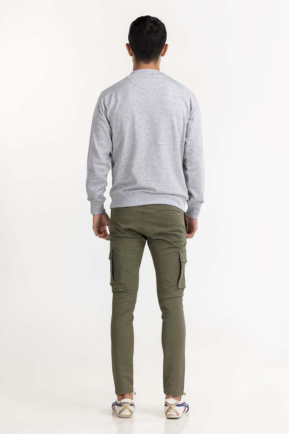 Heather Grey Basic Mock Neck Sweat Shirt SWS-F22-023