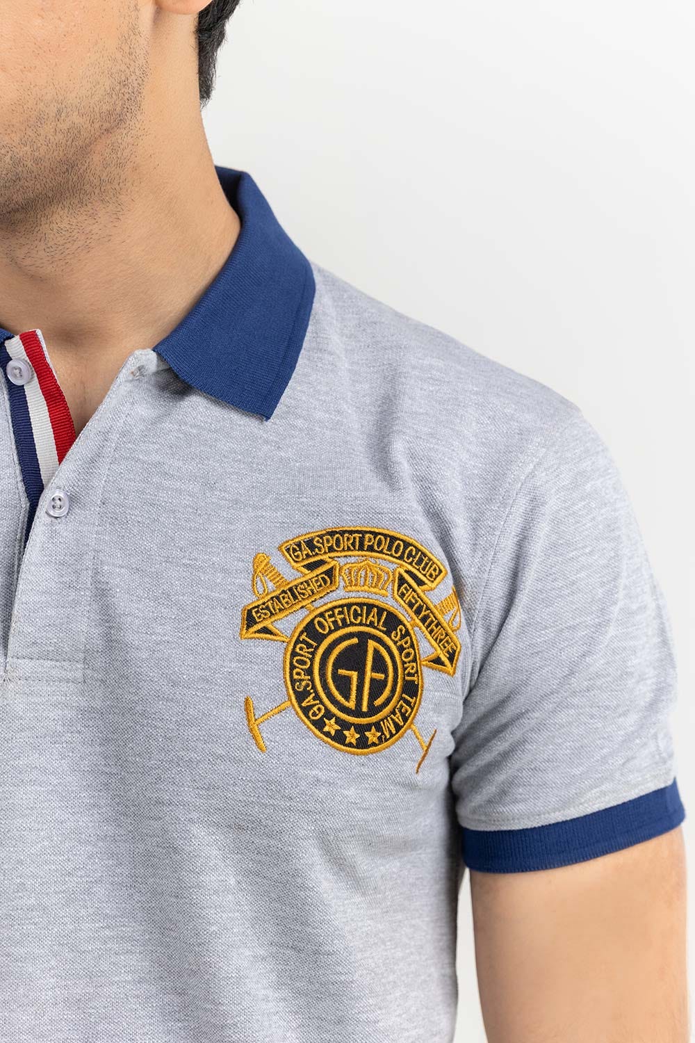 Heather Grey Fashion Polo PS-FPK22-026