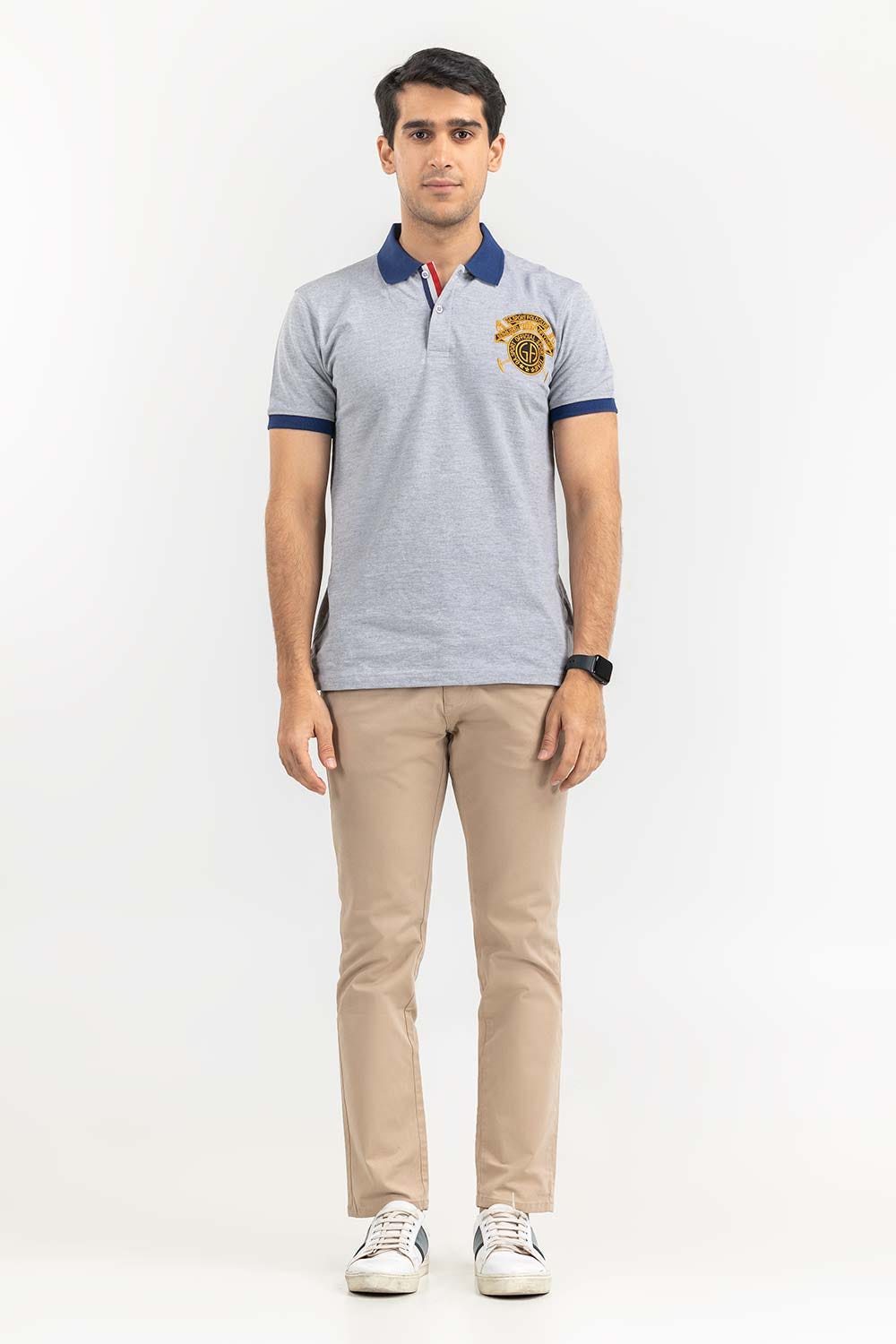 Heather Grey Fashion Polo PS-FPK22-026