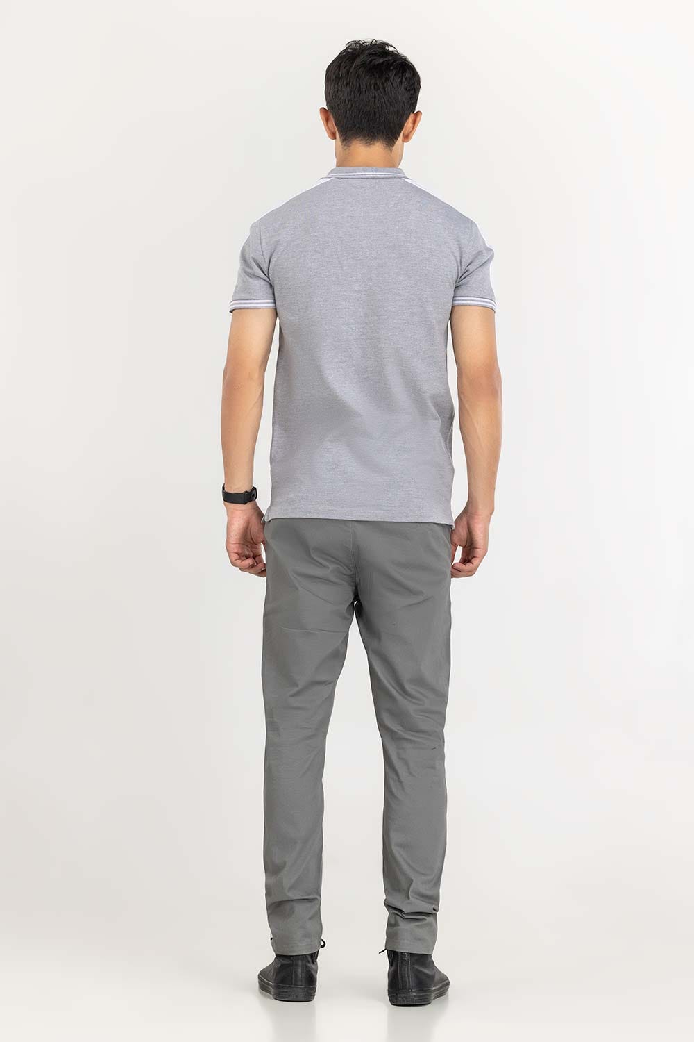 Heather Grey Fashion Polo PS-FPK22-050