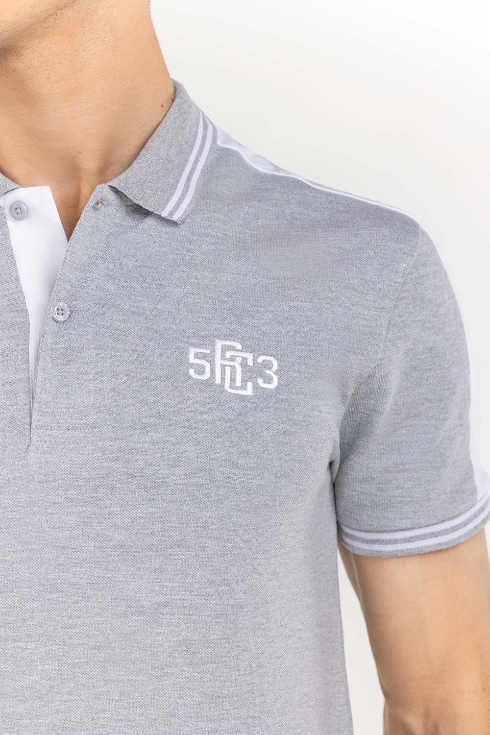Heather Grey Fashion Polo PS-FPK22-050