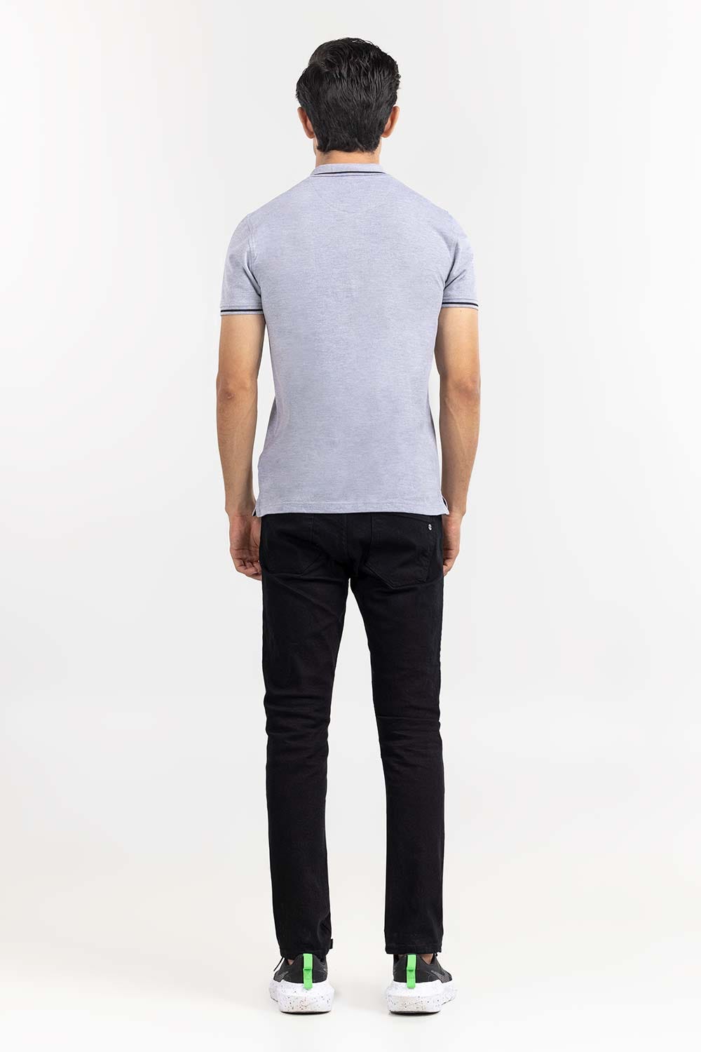 Heather Grey Fashion Polo PS-FPK22-052