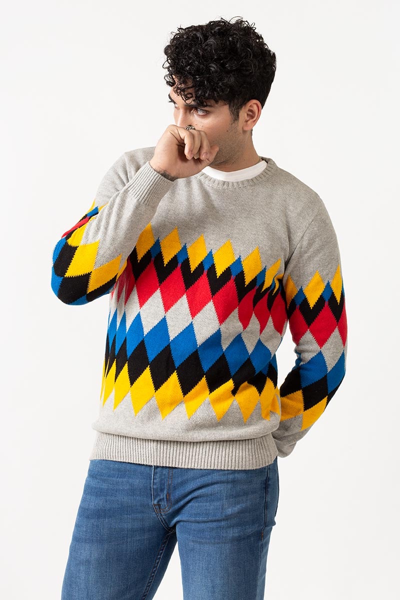 Heather Grey Fashion Sweater - FS-SWT-FD-156-01