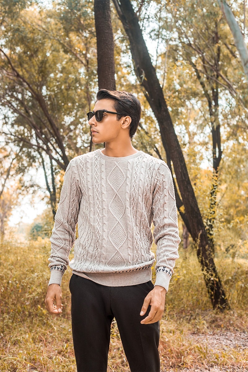 Heather Grey Fashion Sweater FS-SWT-FD-275-01