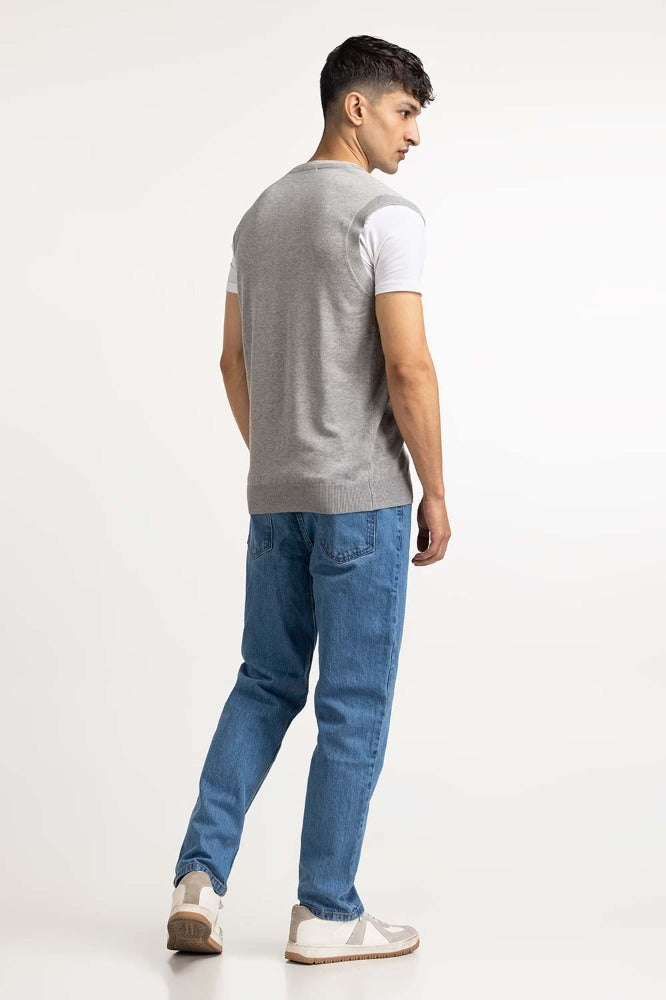 Heather Grey Fashion Sweater MN-SWT-WS23-181B