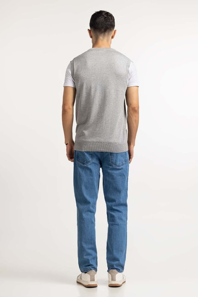 Heather Grey Fashion Sweater MN-SWT-WS23-181B