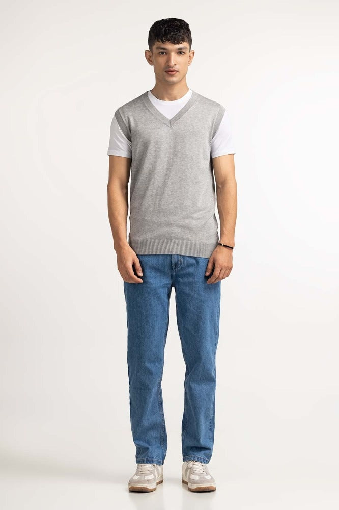 Heather Grey Fashion Sweater MN-SWT-WS23-181B