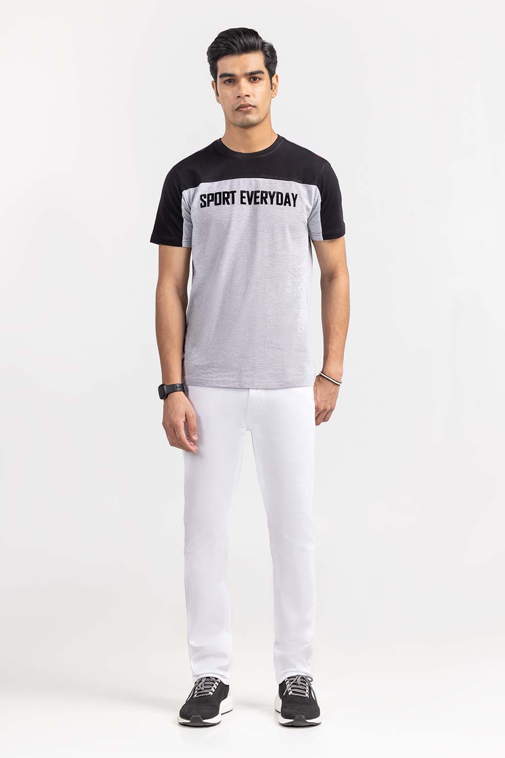 Heather Grey Fashion Tees TS-FSJ22-041