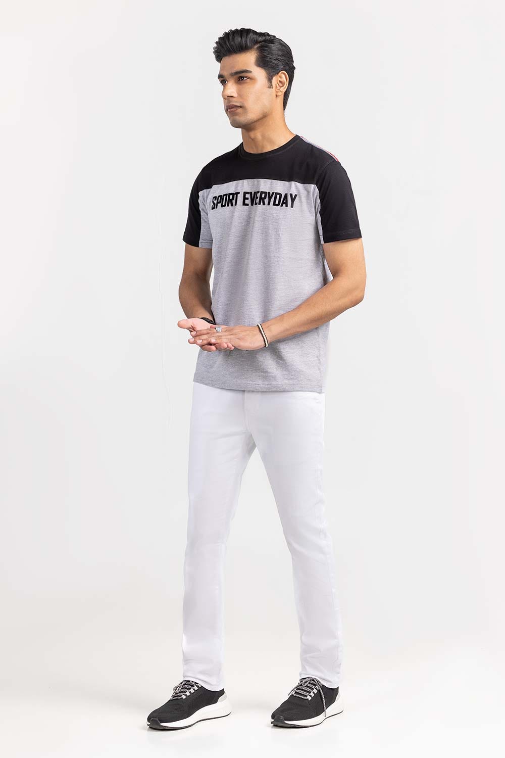 Heather Grey Fashion Tees TS-FSJ22-041
