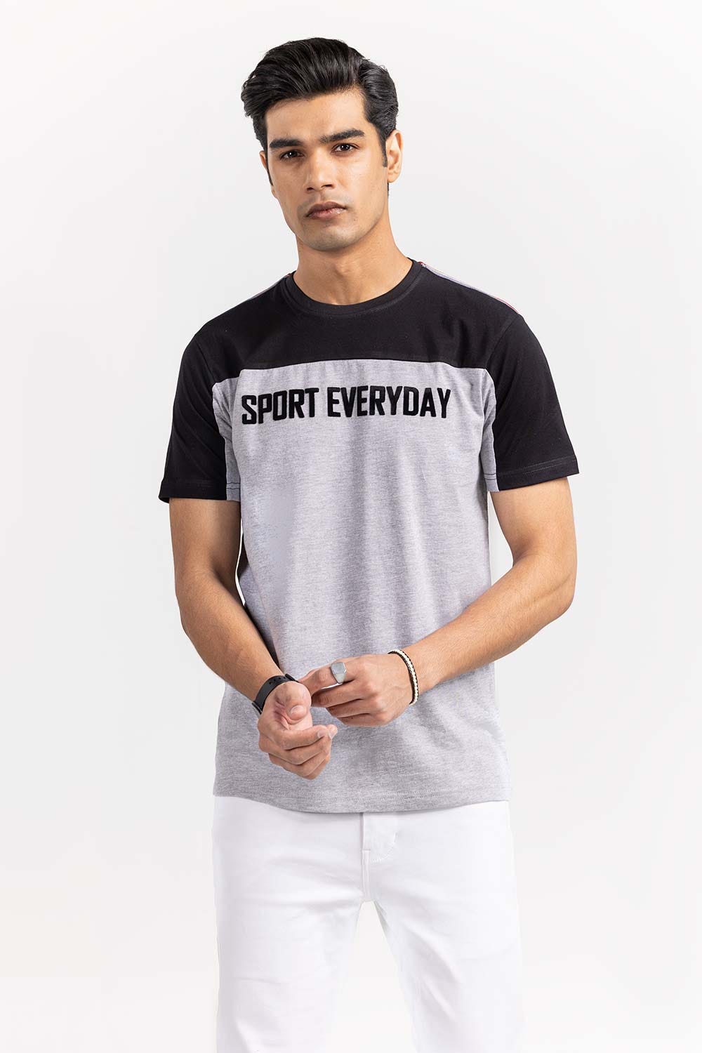 Heather Grey Fashion Tees TS-FSJ22-041