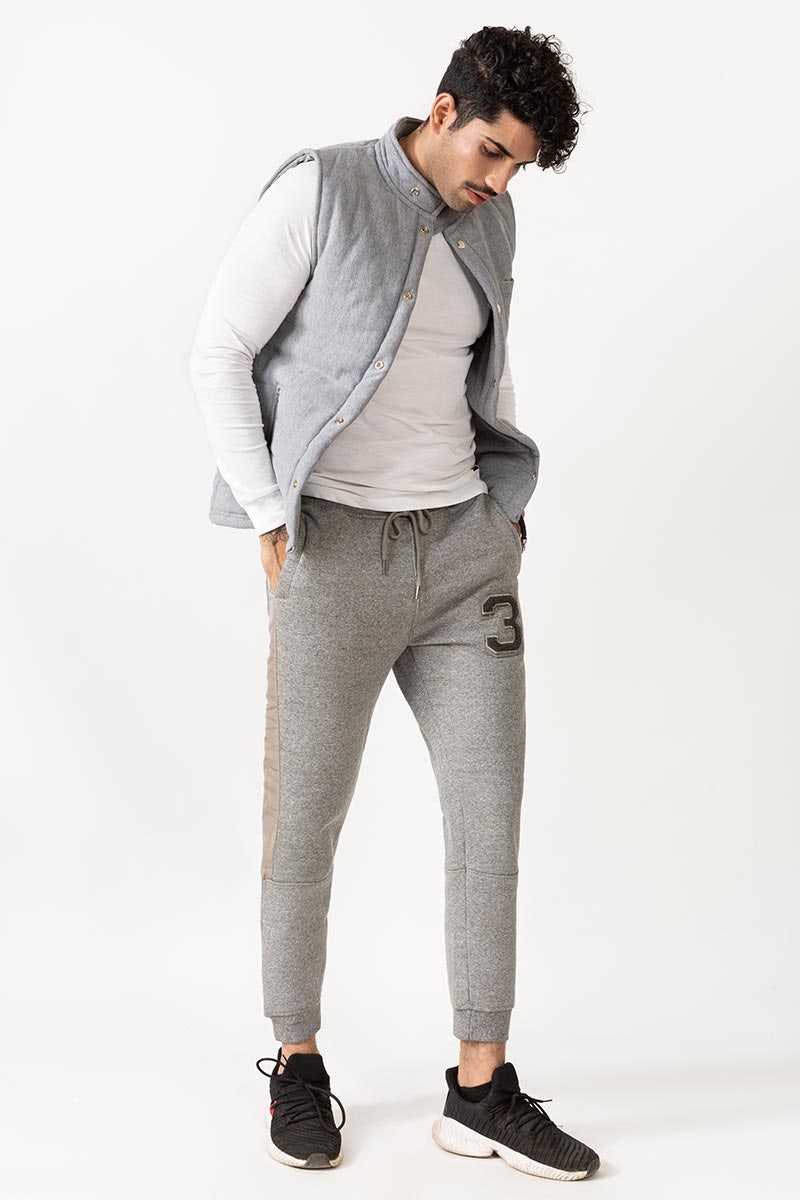 Heather Grey Zipper Vest - JKT-MNV-D21-01