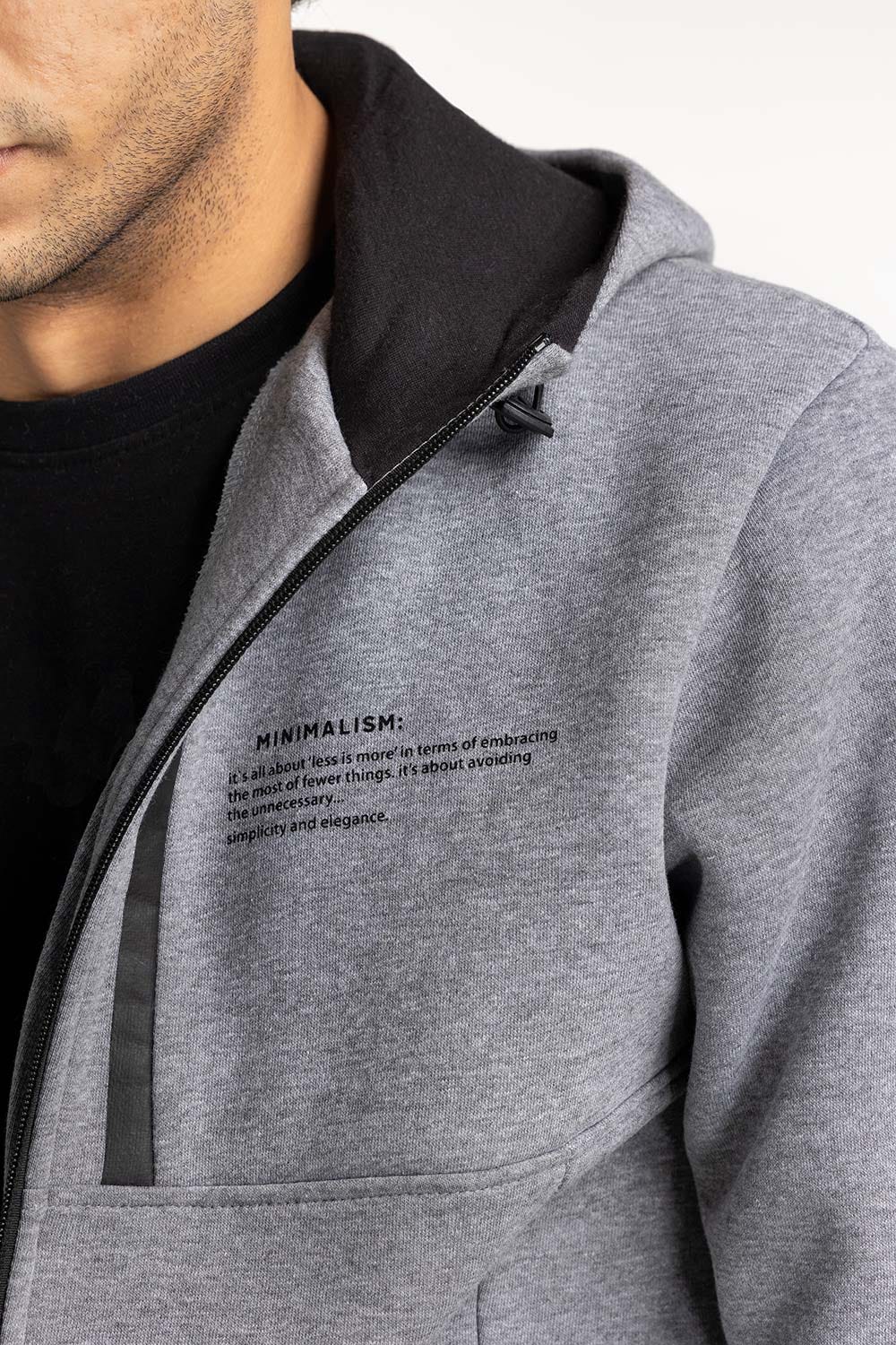 Heather Grey ZipUp Hoodie JKT-KNTHZ22-040