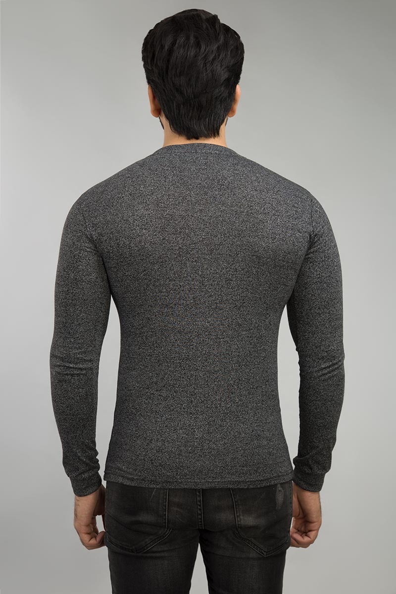 Charcoal Henley T-Shirt HEN-SIG-D12