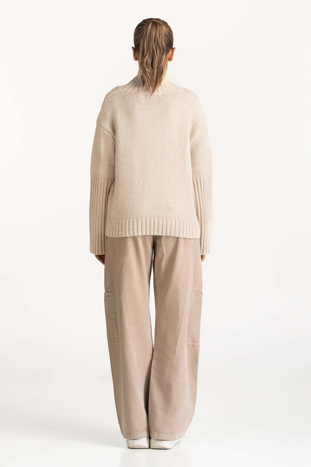 High Neck Cable Sweater WM-SWT-WS24-073