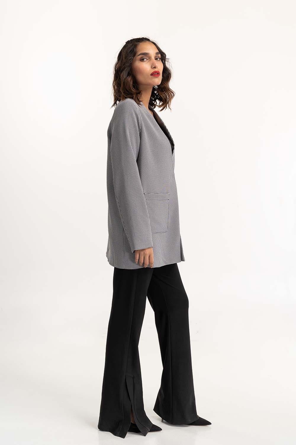 Houndstooth Coat 224-210-002