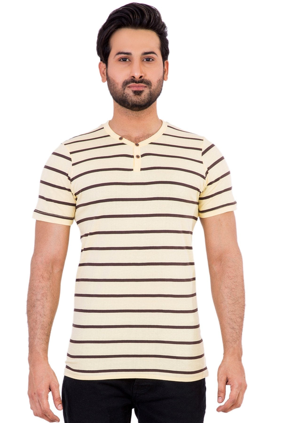 Yellow Dyed Henley HS-HEN-YD-01
