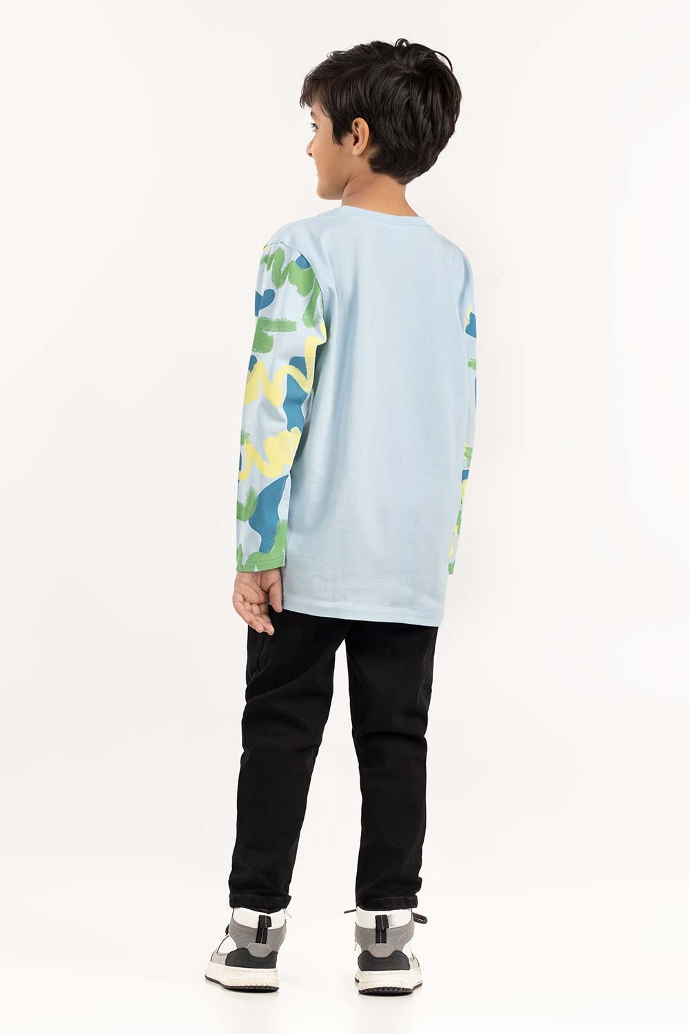 Junior Boy Ice Blue Round Neck T-Shirt 224 -313-021