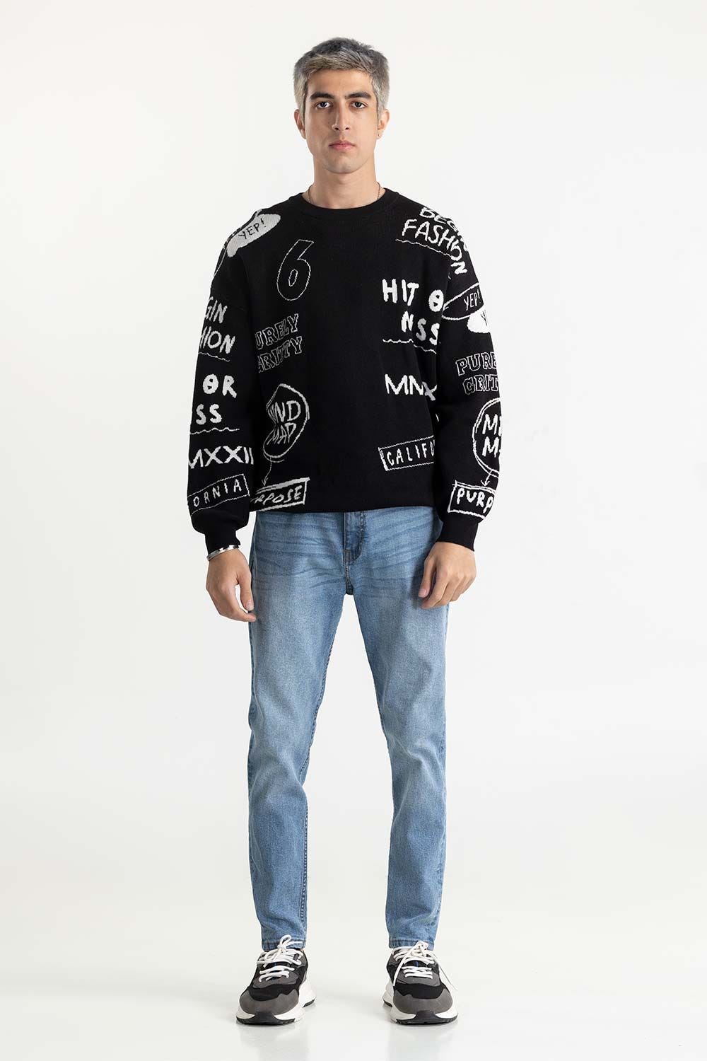 Jacquard Sweater  224-111-003