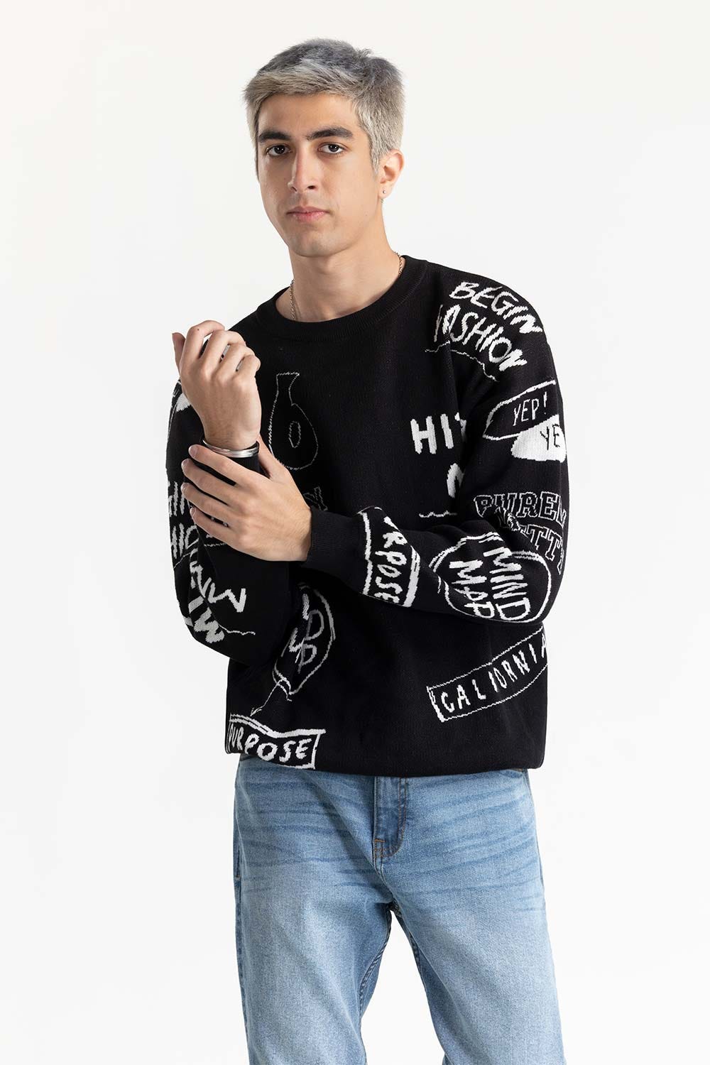 Jacquard Sweater  224-111-003