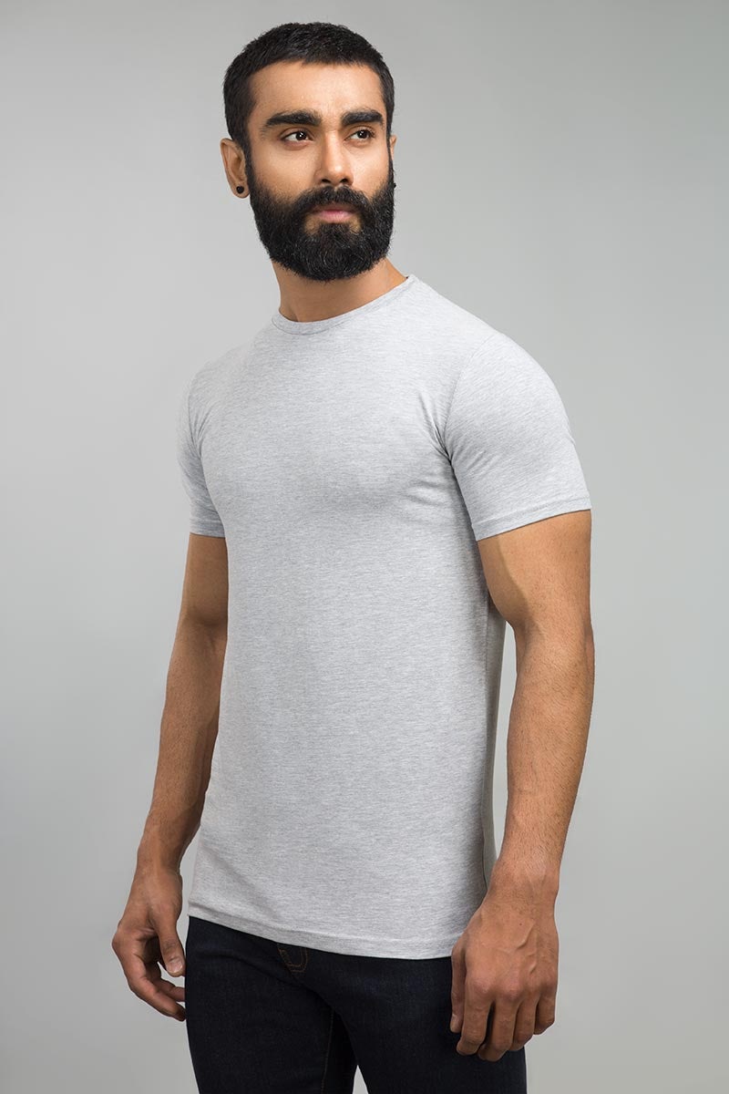 Ash Grey Basic Tee JCN-SIG-D020