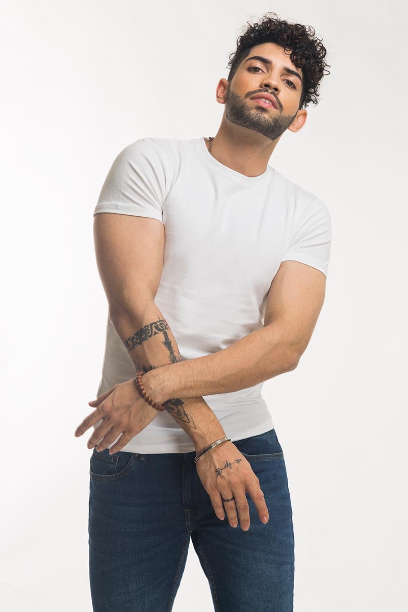 White Basic Tee JCN-SIG-D28