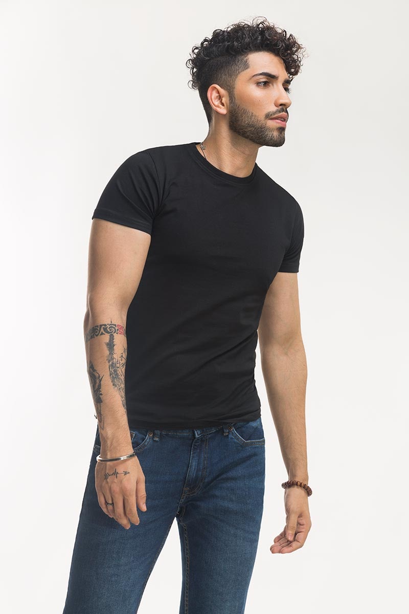 Black Basic Tee JCN-SIG-D31