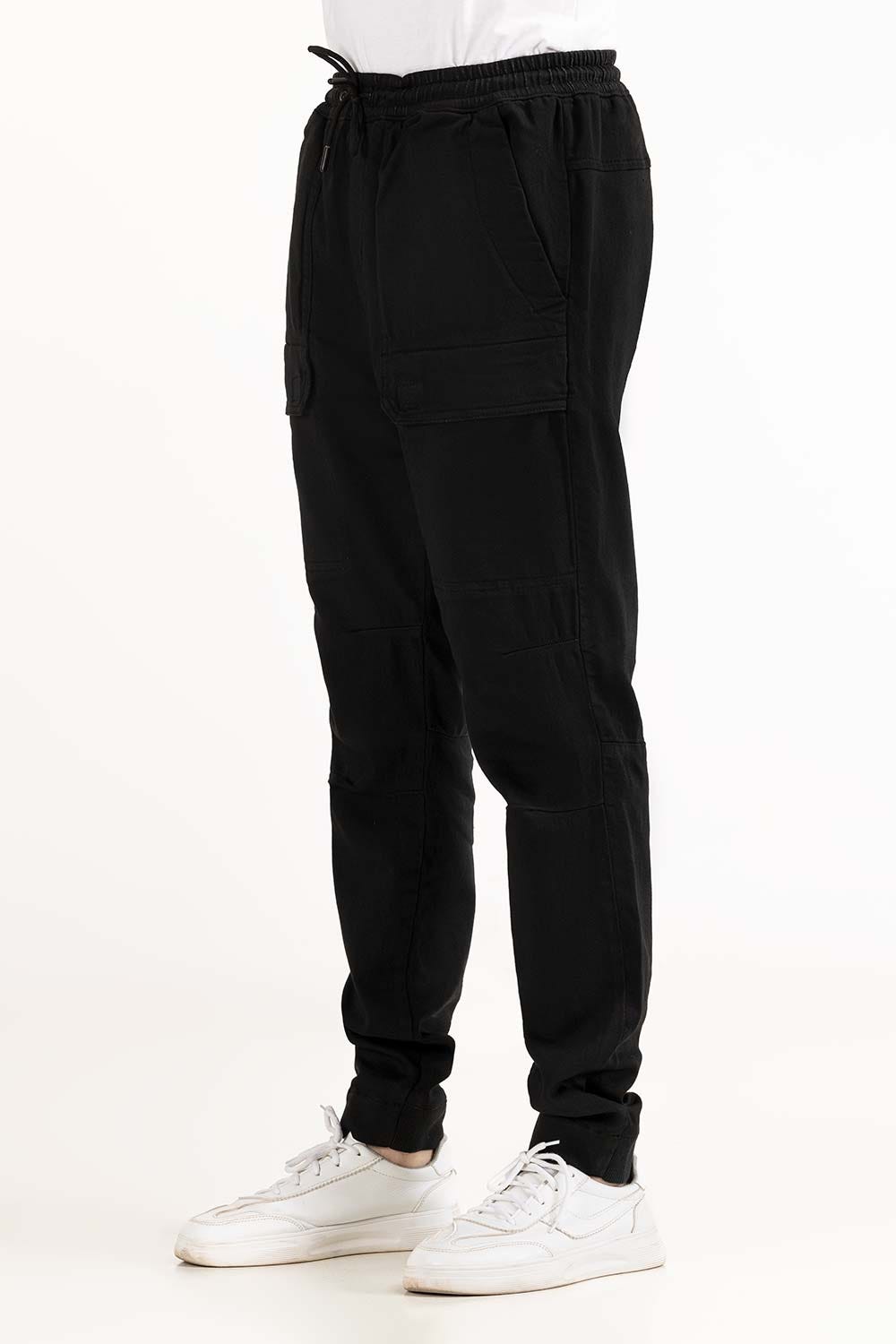 Jet Black Basic Casual Trouser MN-TRC-SS23-001 B