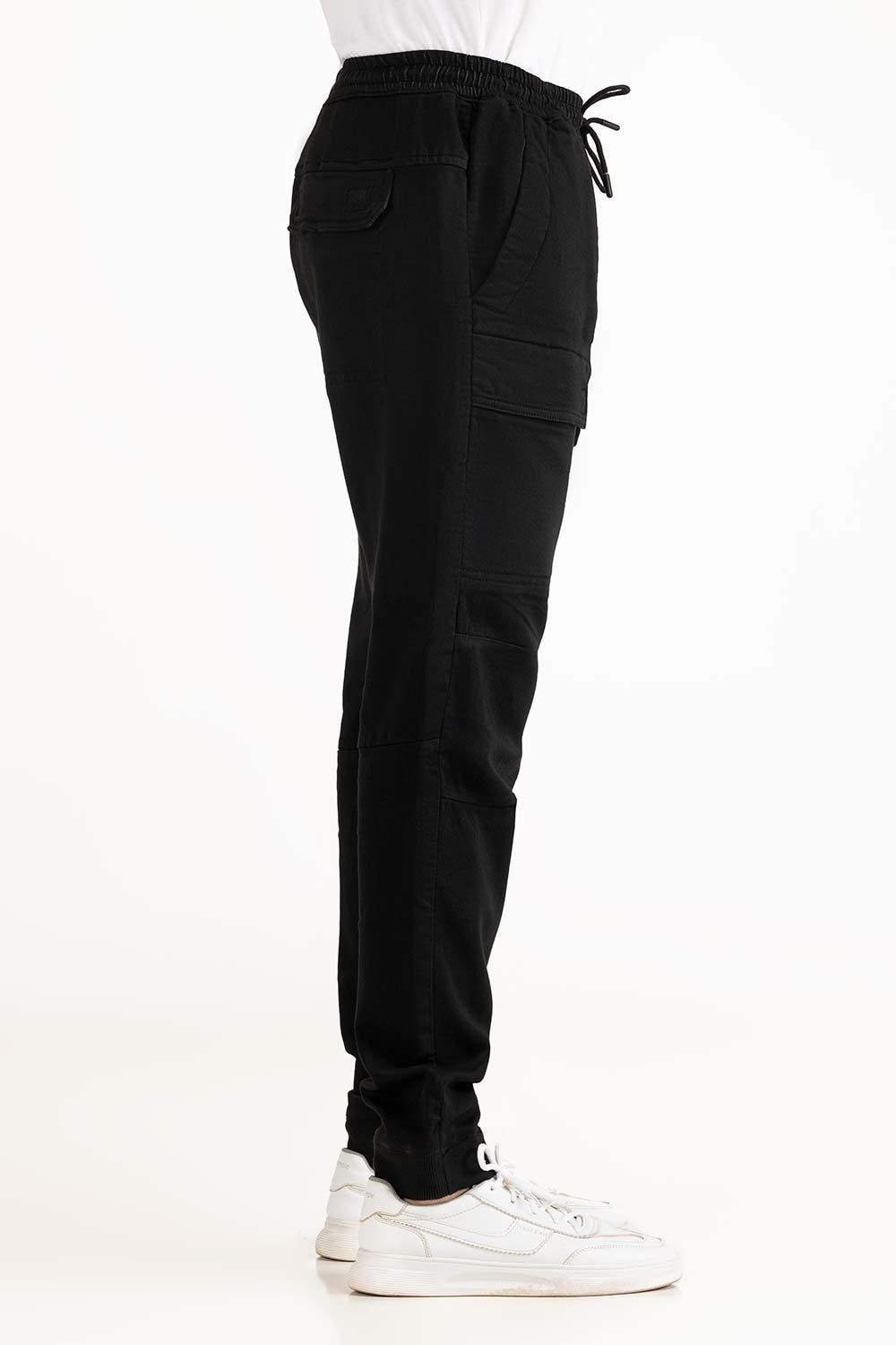 Jet Black Basic Casual Trouser MN-TRC-SS23-001 B