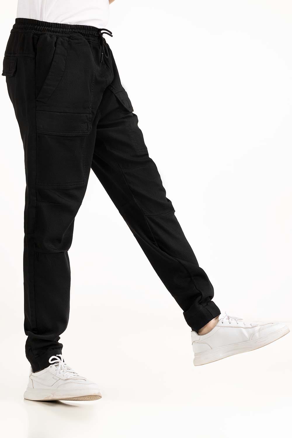 Jet Black Basic Casual Trouser MN-TRC-SS23-001 B