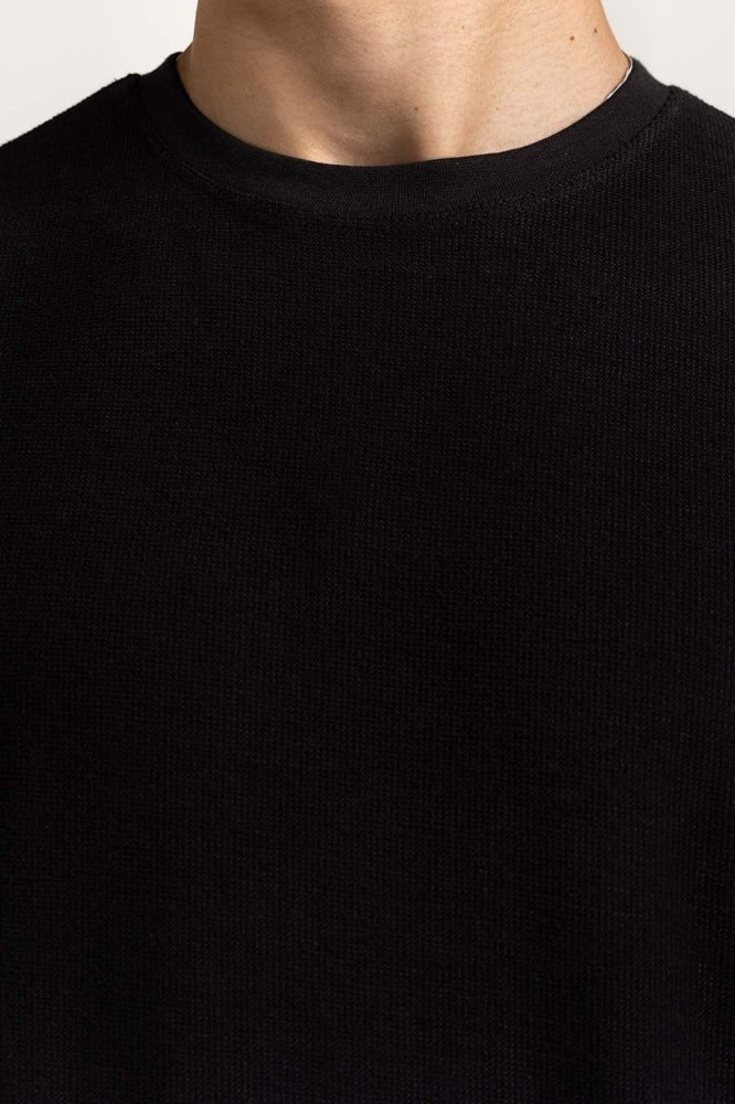 Jet Black Basic Tee MN-TS-BS-WS23-010