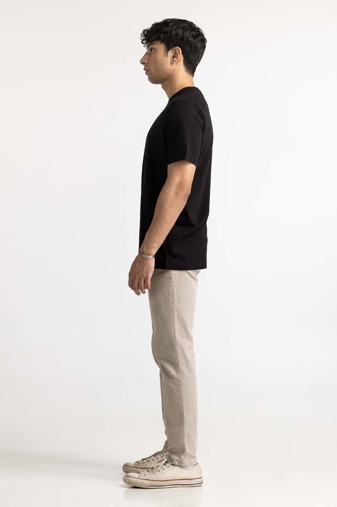 Jet Black Basic Tee MN-TS-BS-WS23-518