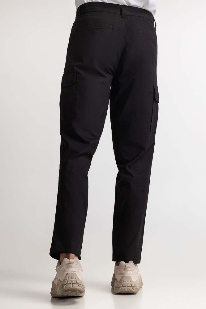 Jet Black Basic Trouser MNTRCSS24014-A