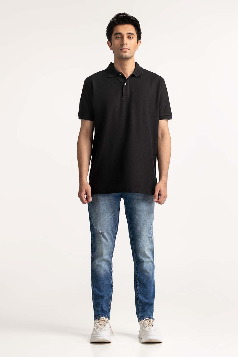 Jet Black Signature Polo PS-SIGPK24-037