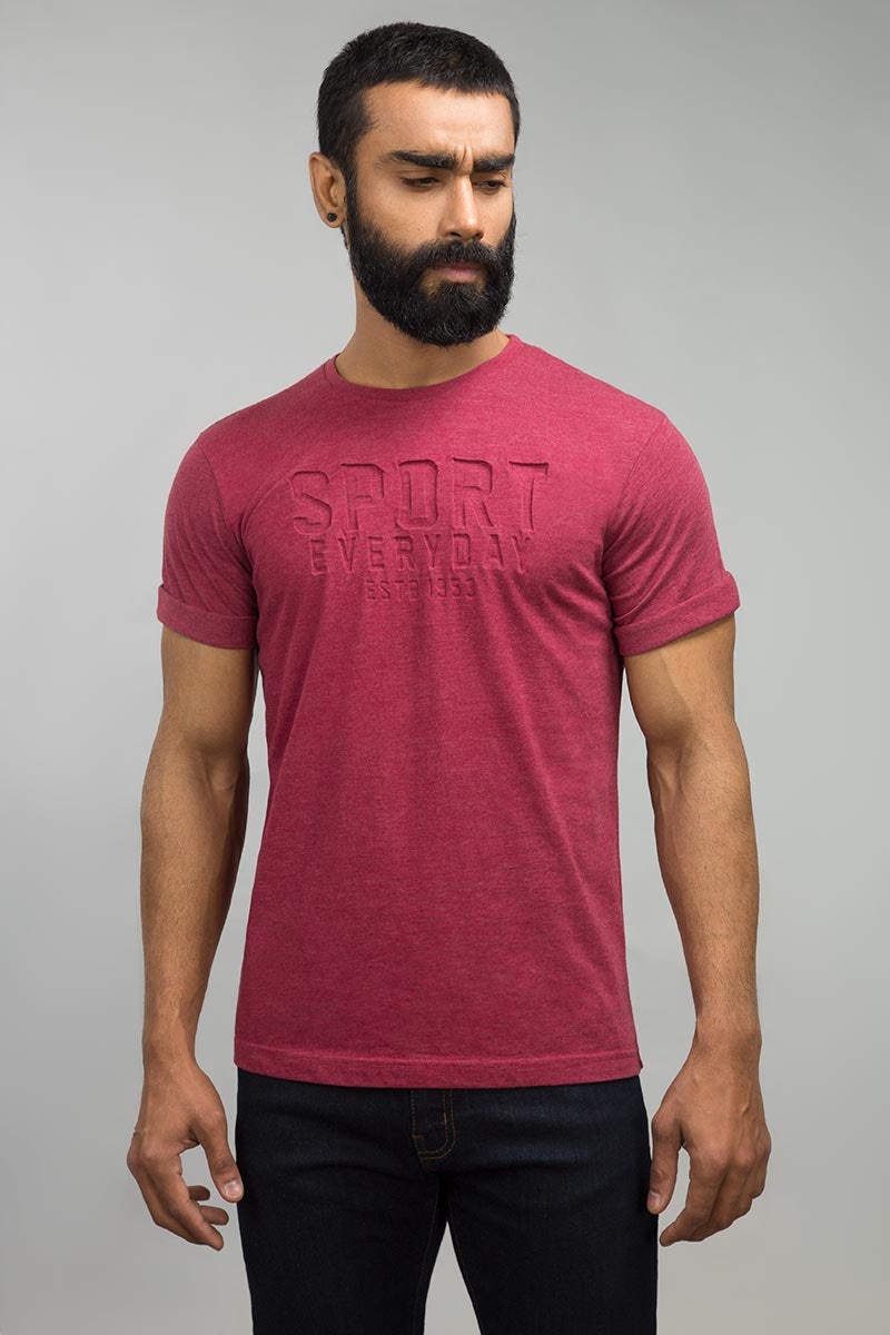 Burgundy Fashion Tee JGP-URB-D156