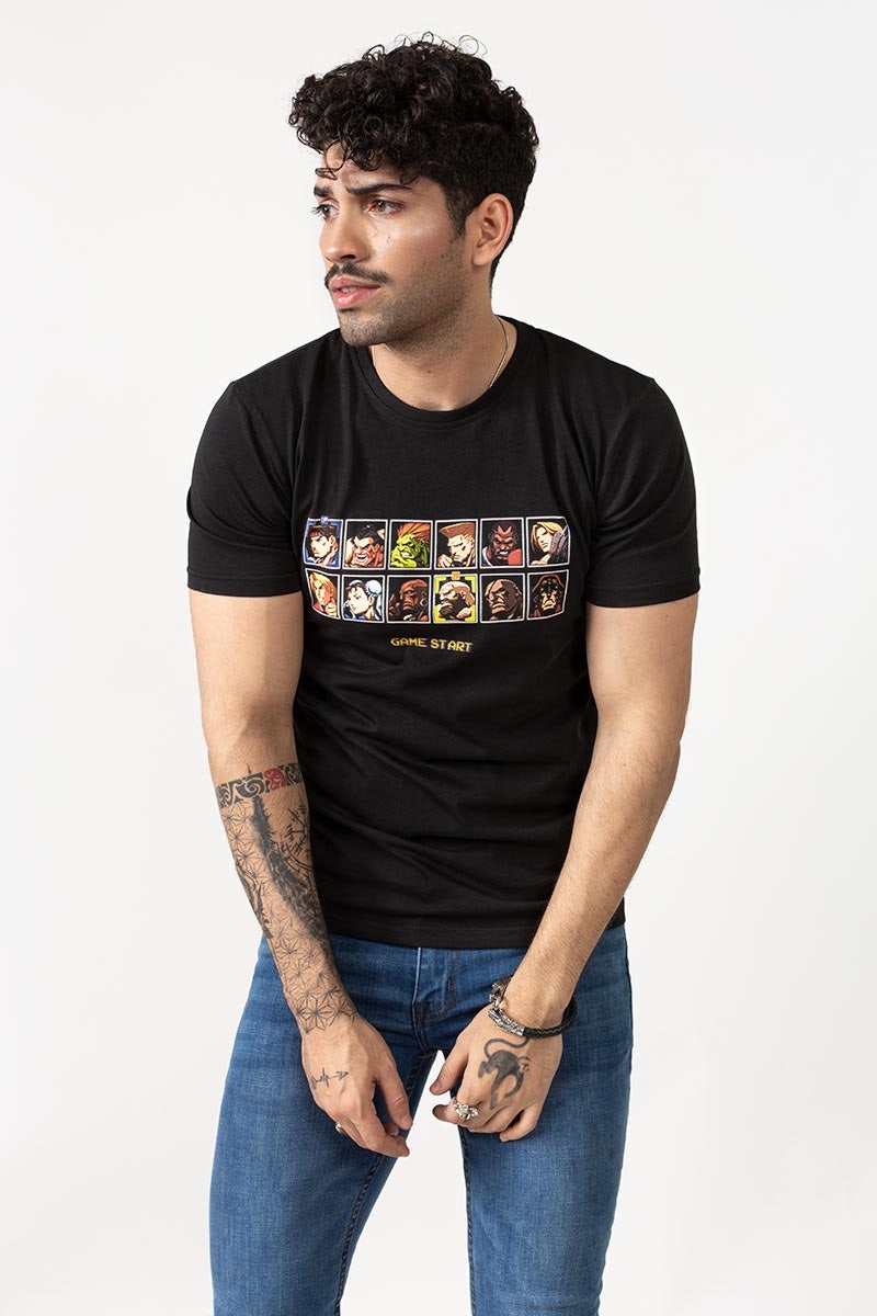 Black Graphic Tee JGP-URB-D192