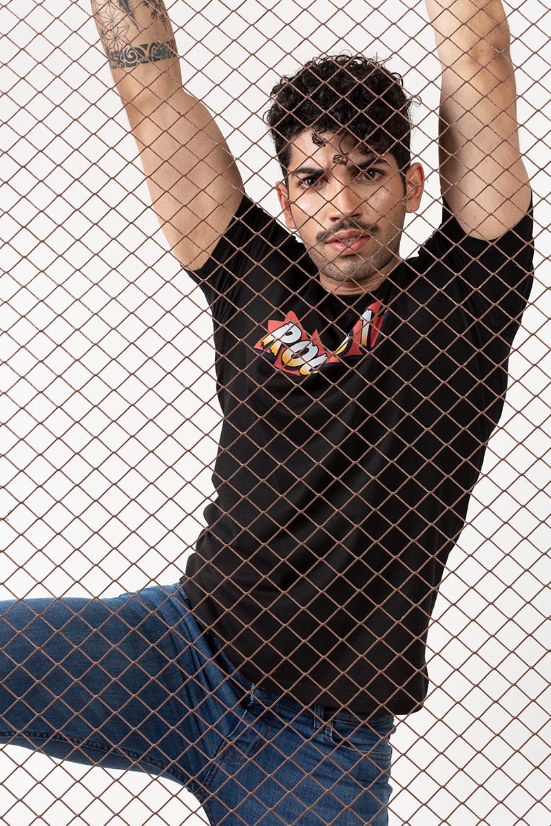 Black Graphic Tee JGP-URB-D194