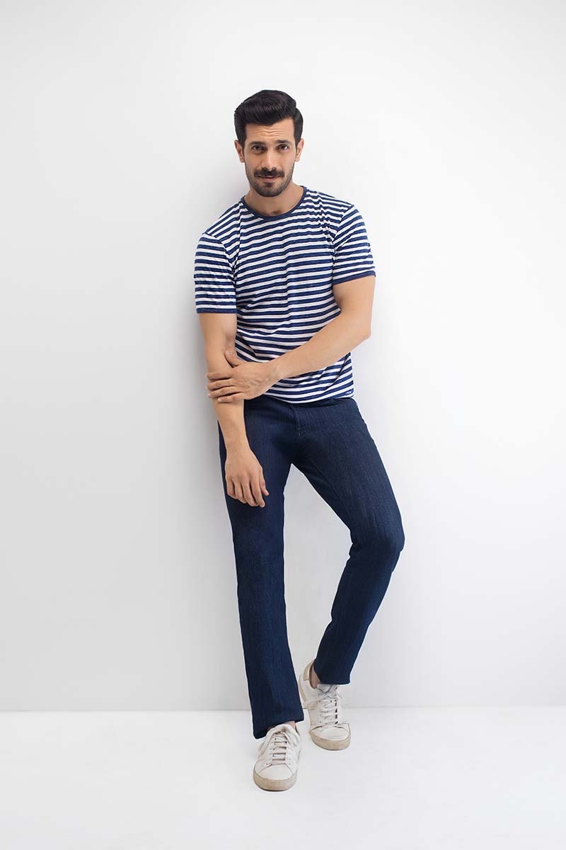 White & Blue Urban Graphic T-Shirt JGP-URB-D86-MB