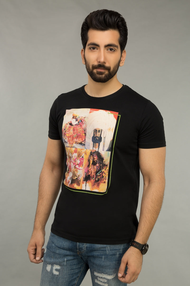 Black Urban Graphic T-Shirt JGP-URB-D93