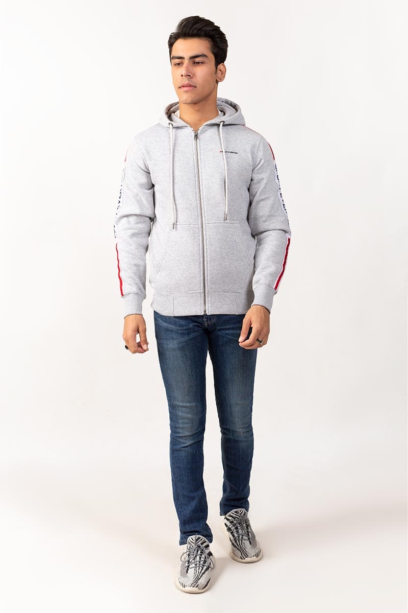 Ash Grey Zipper JKT-HZJ-D40-01