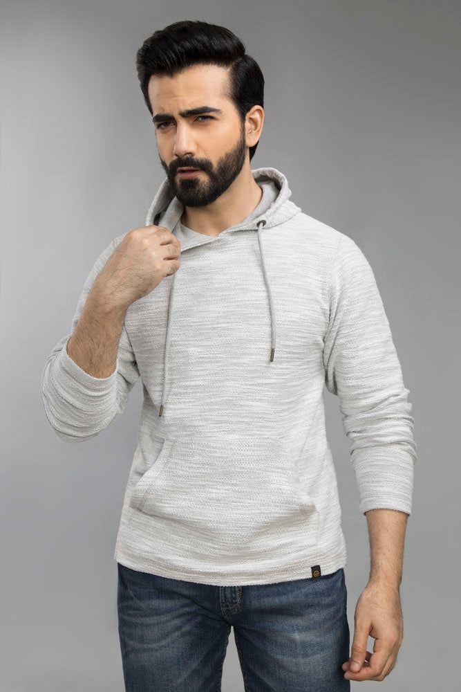 Ash Grey Hooded Zipper Jacket JKT-HZJ-D27-01