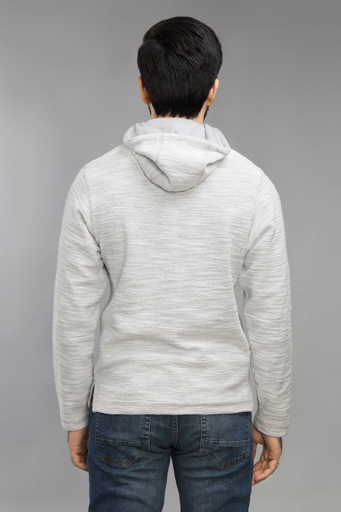 Ash Grey Hooded Zipper Jacket JKT-HZJ-D27-01