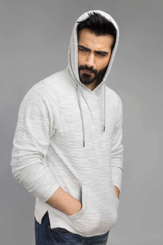 Ash Grey Hooded Zipper Jacket JKT-HZJ-D27-01