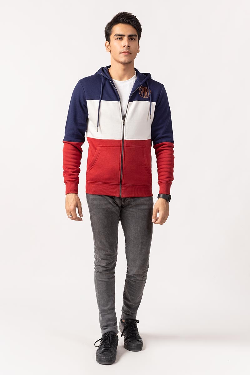 Navy Red Zipper Jacket JKT-HZJ-D38-01