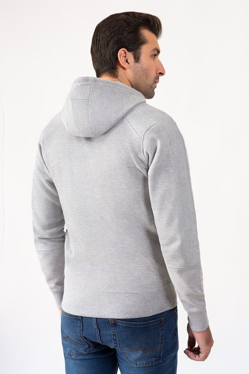 Ash Grey Hoodie Zipper Jacket JKT-HZJ-D41-02