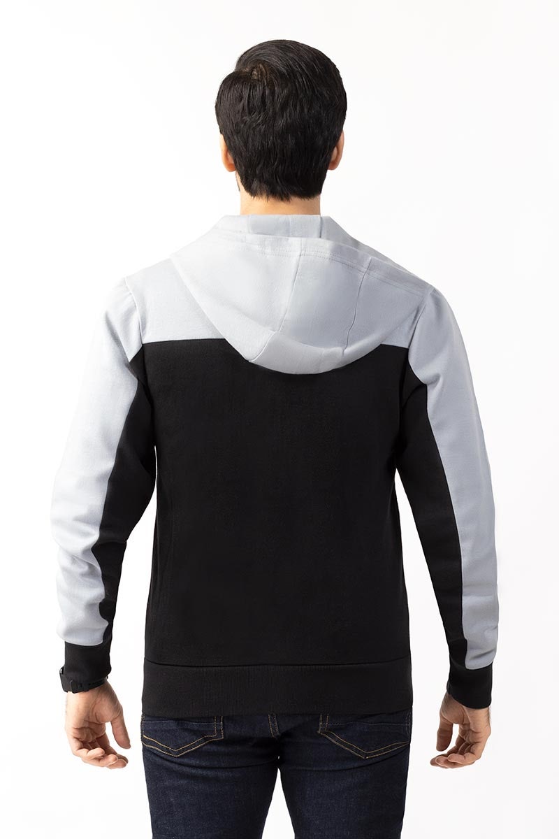 WHITE BLACK ZIPPER JACKET JKT-HZJ-D42-02