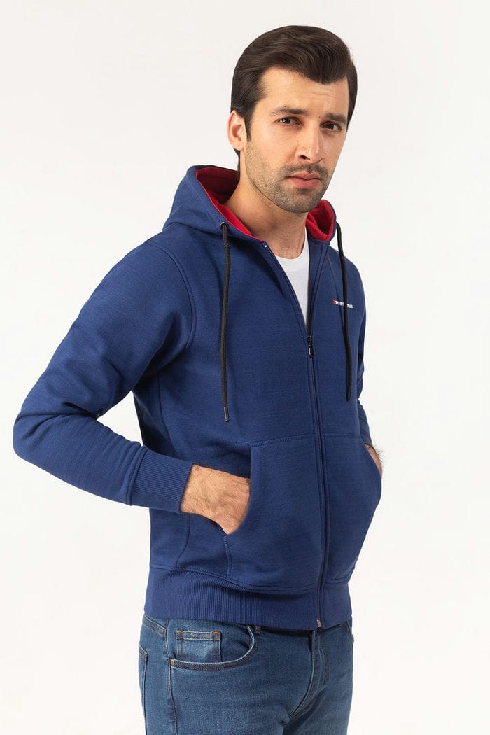 Navy Hoodie Zipper Jacket JKT-HZJ-D43-02