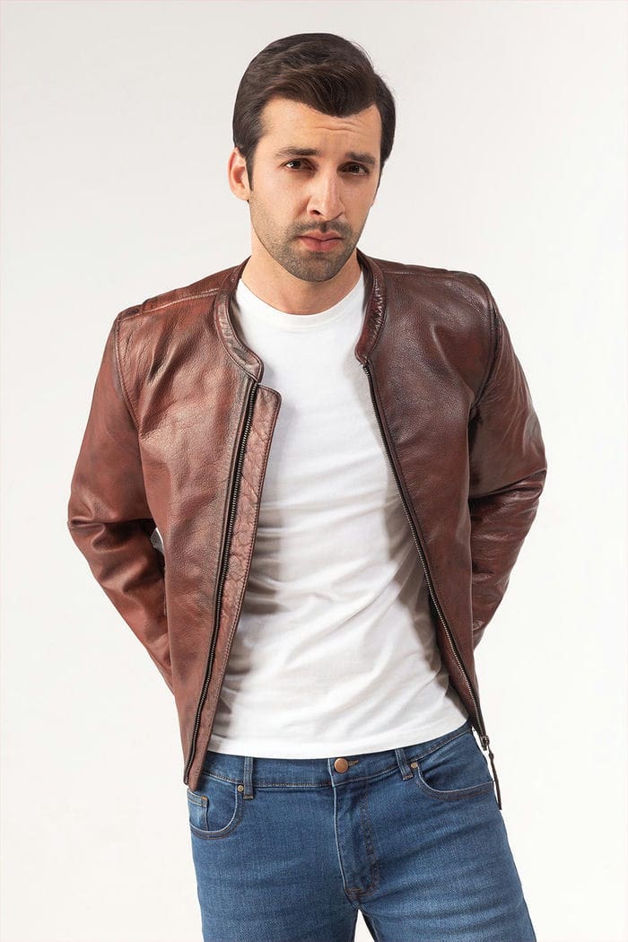 Red Leather Jacket JKT-LETH-D36-01